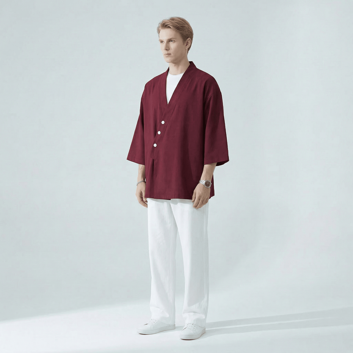 Chemise Col Kimono Homme
