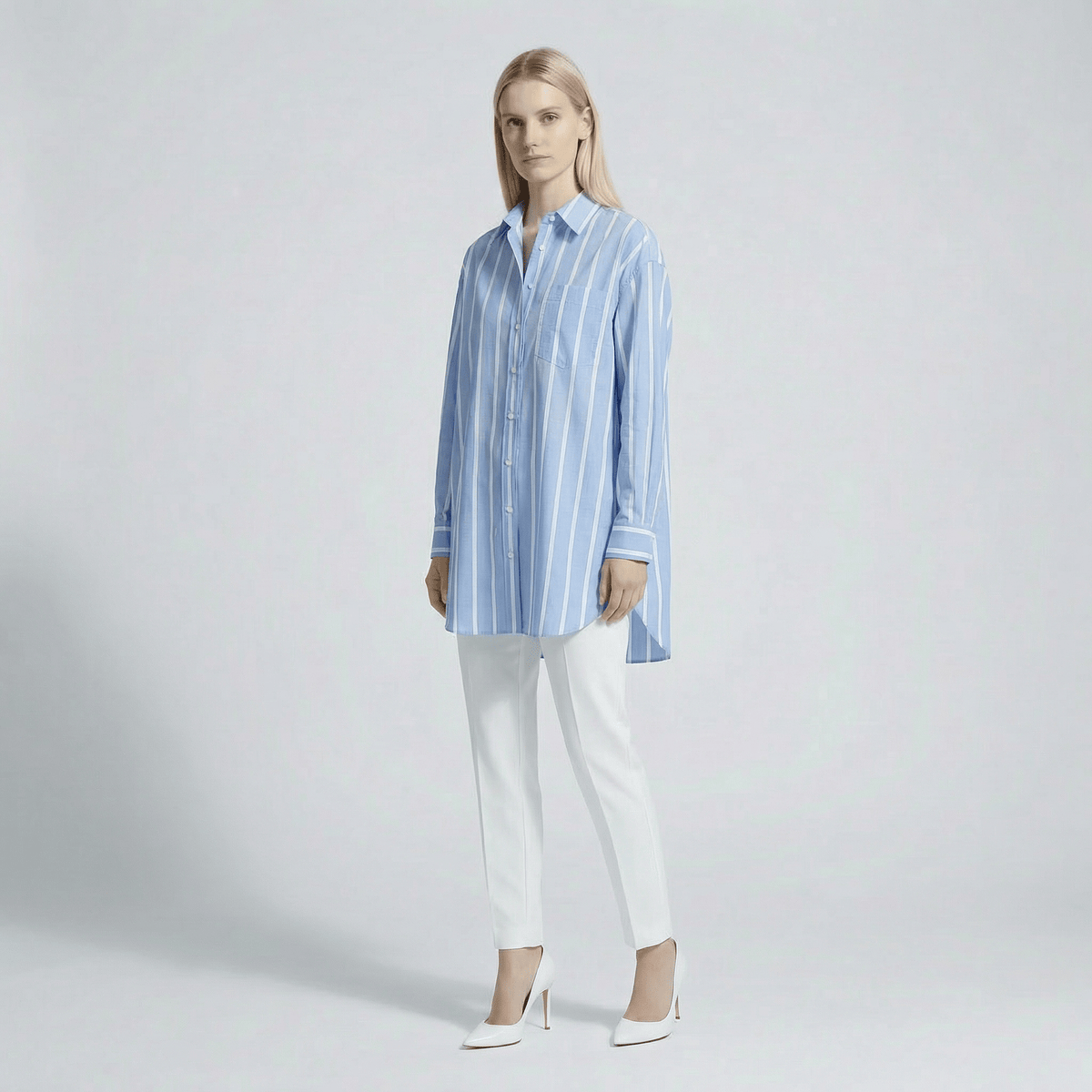 Chemise Kimono Bleue