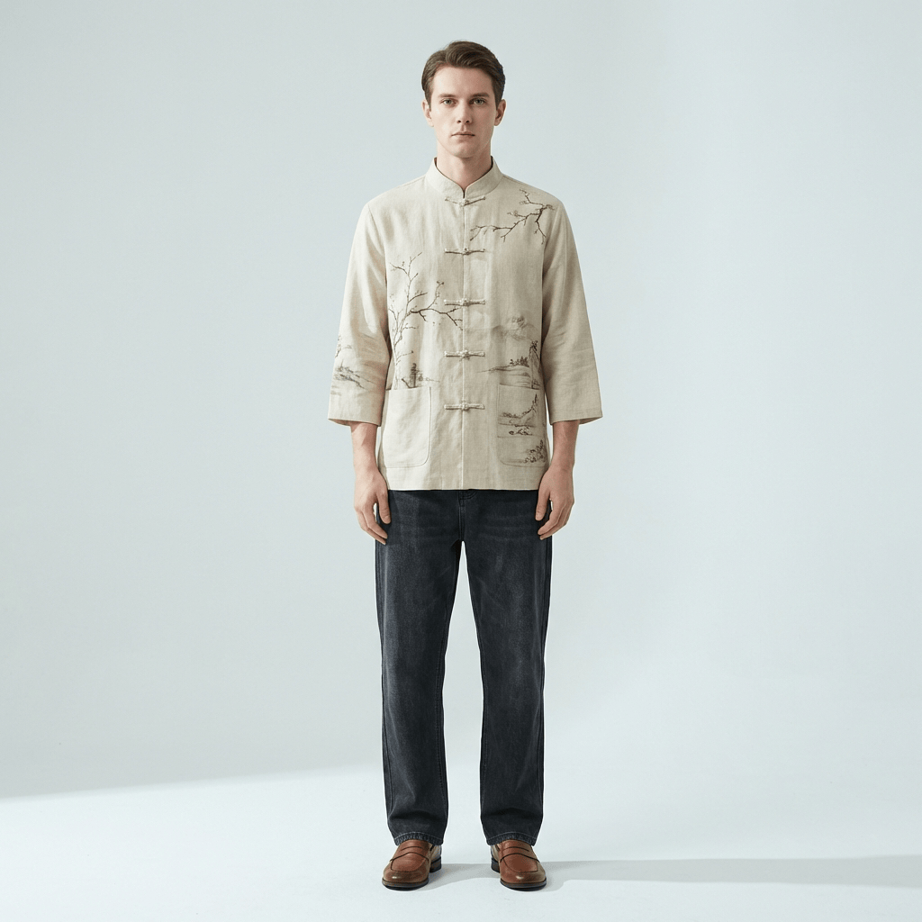 Chemise Motif Kimono Homme