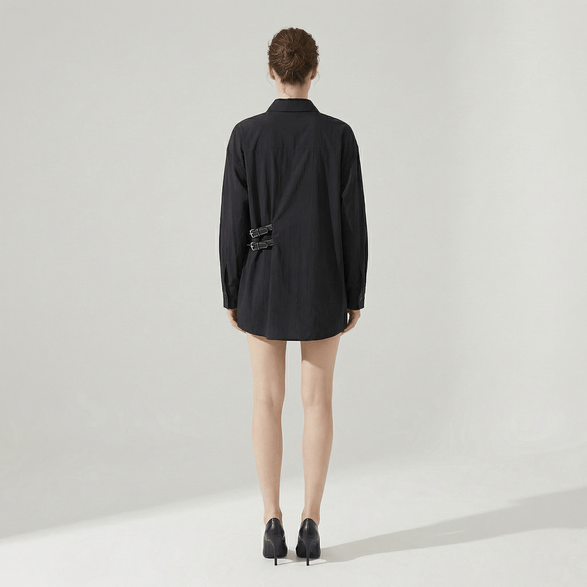 Chemise Noire Kimono Femme