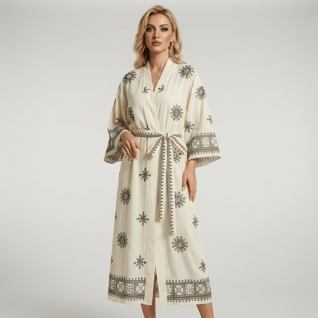 Kimono Blanc Boheme Plage
