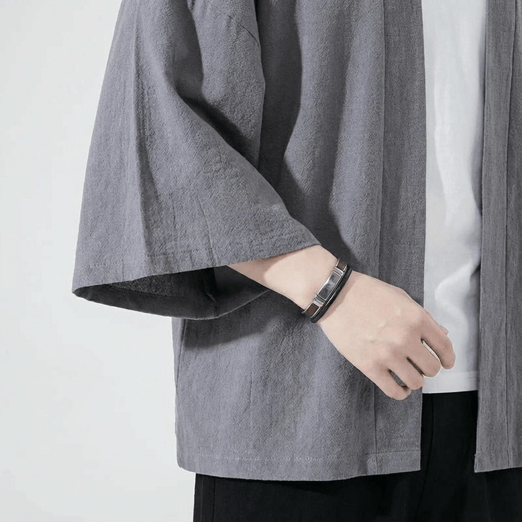 Kimono Gris Unis Homme
