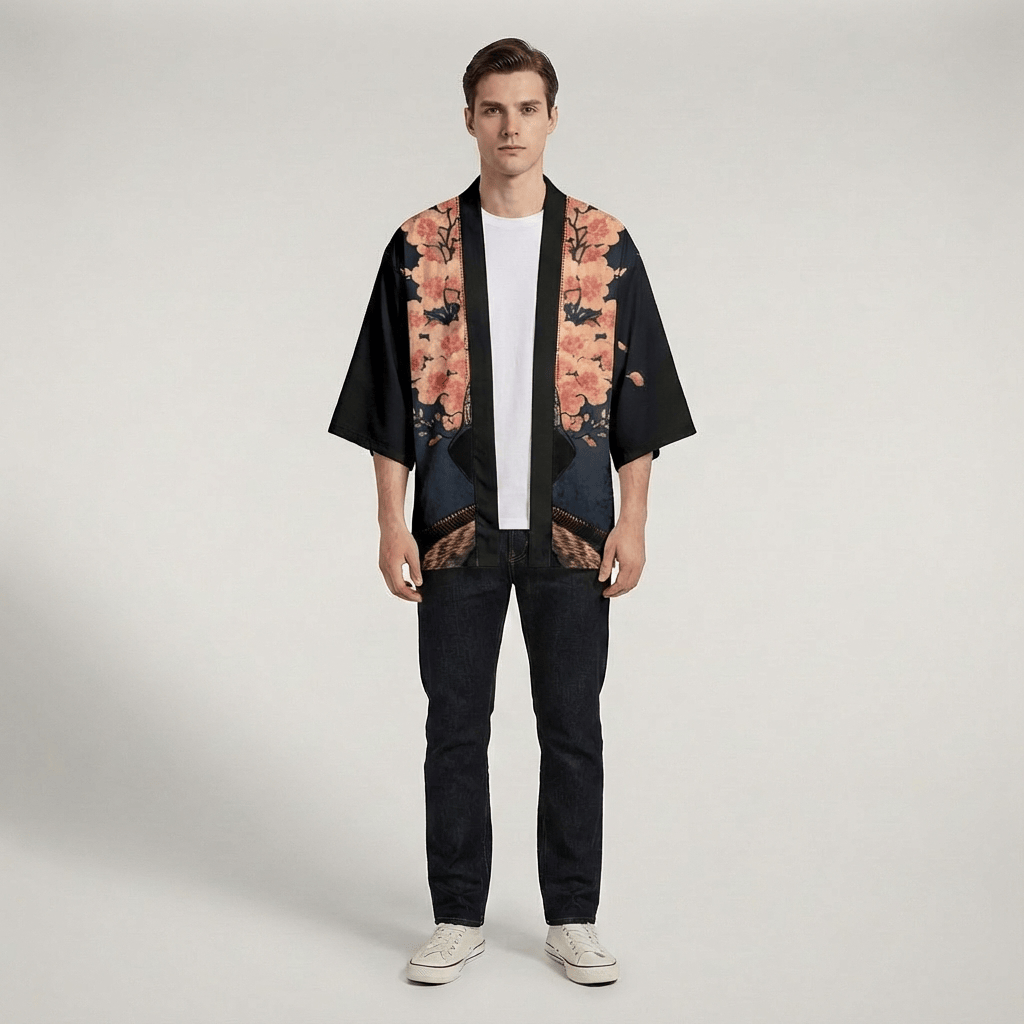 Kimono Homme Noir Samourai