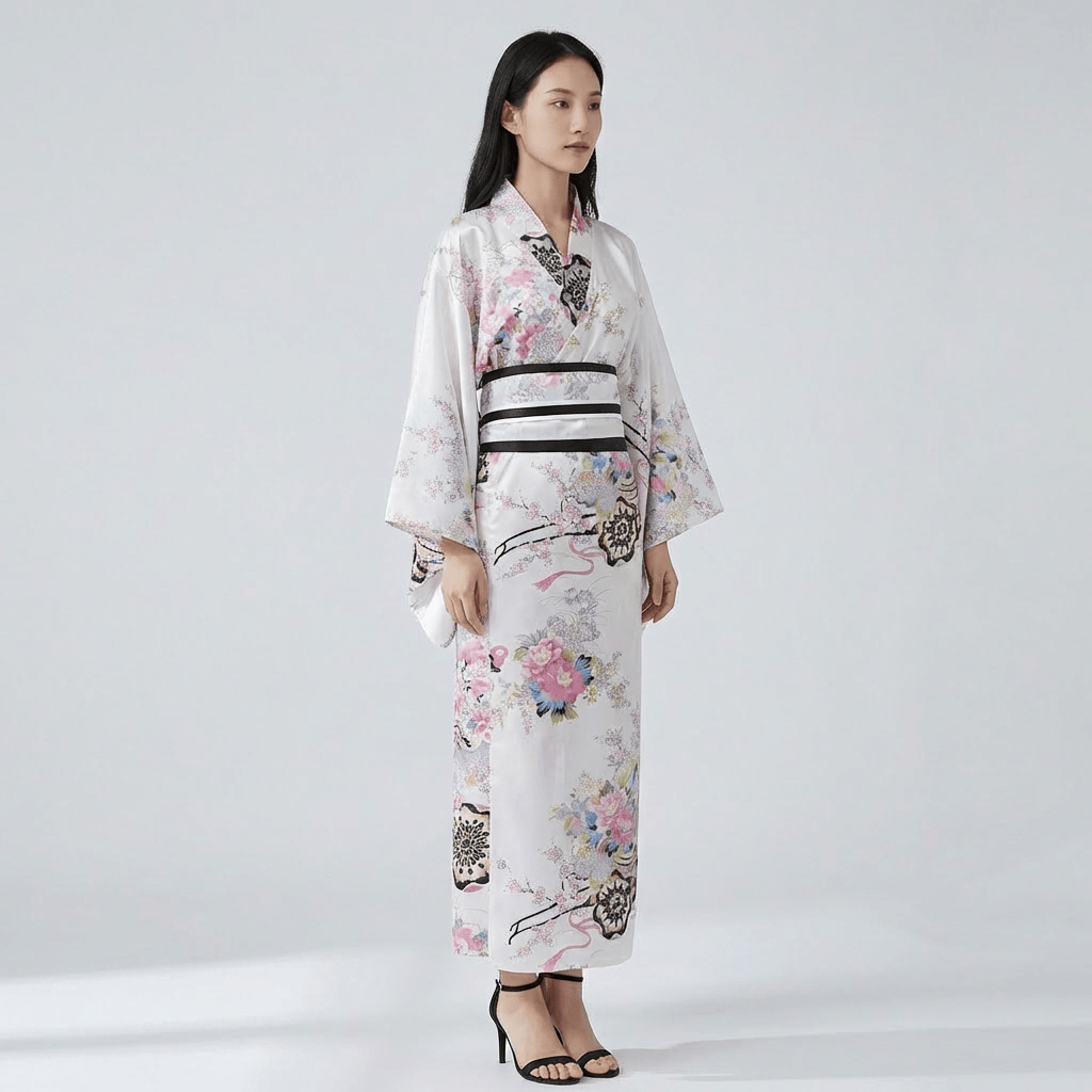 Kimono Japonais Femme Blanc