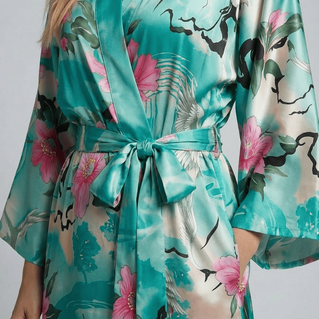 Kimono Plage Fleuri Femme