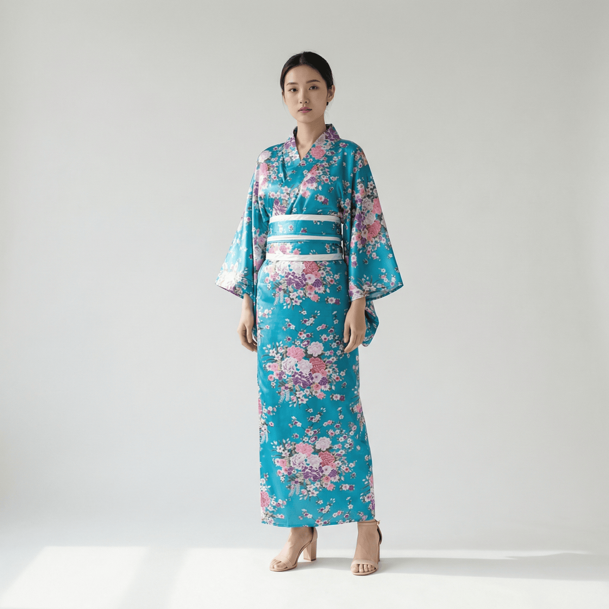 Kimono Traditionnel Bleu