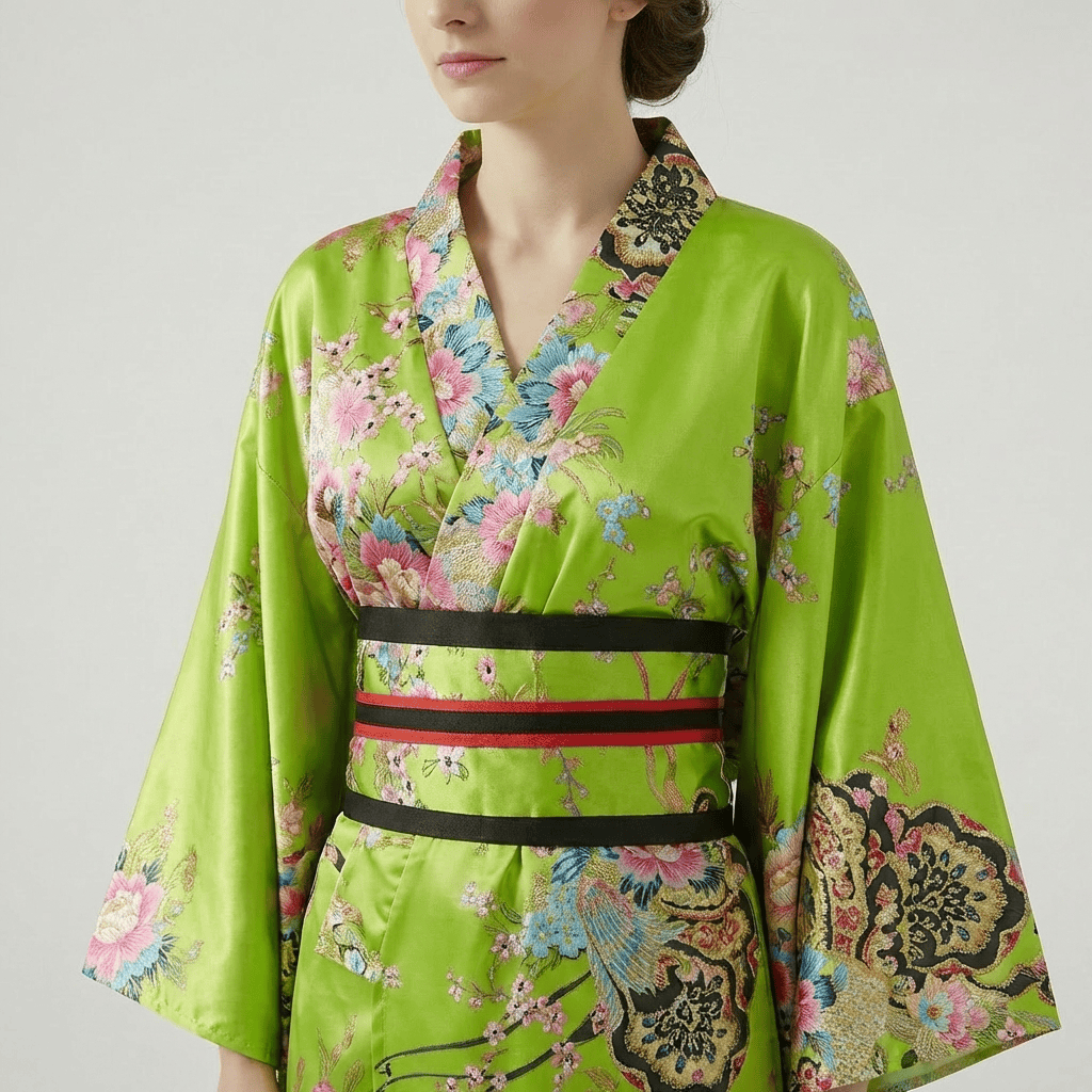 Kimono Vert Traditionnel Japonais