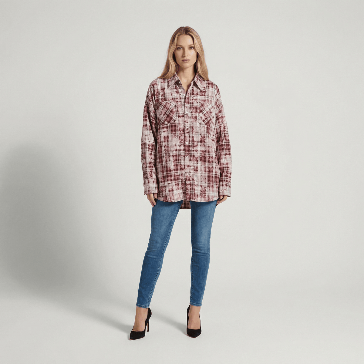 Longue Chemise Style Kimono Femme