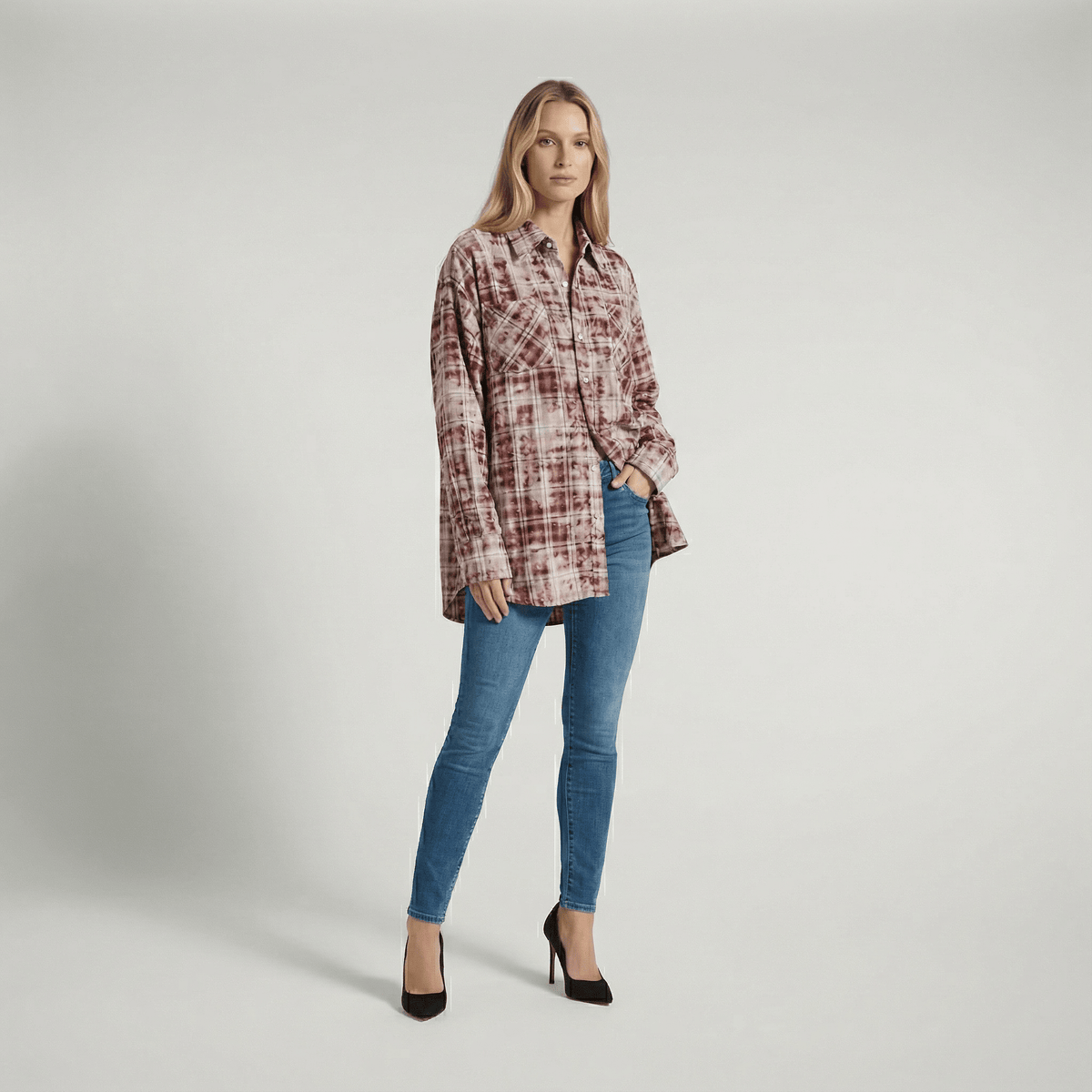 Longue Chemise Style Kimono Femme