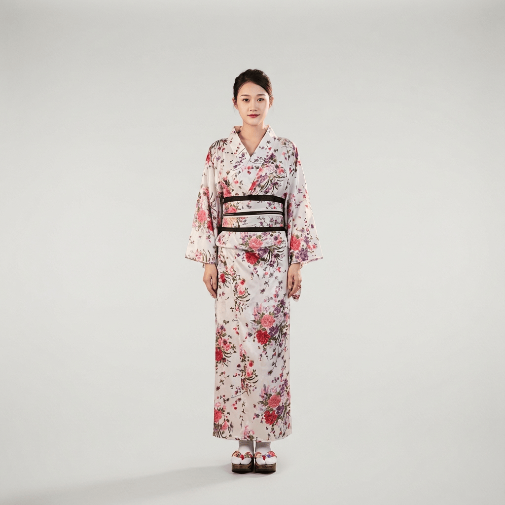 Motif Floral Kimono Japonais