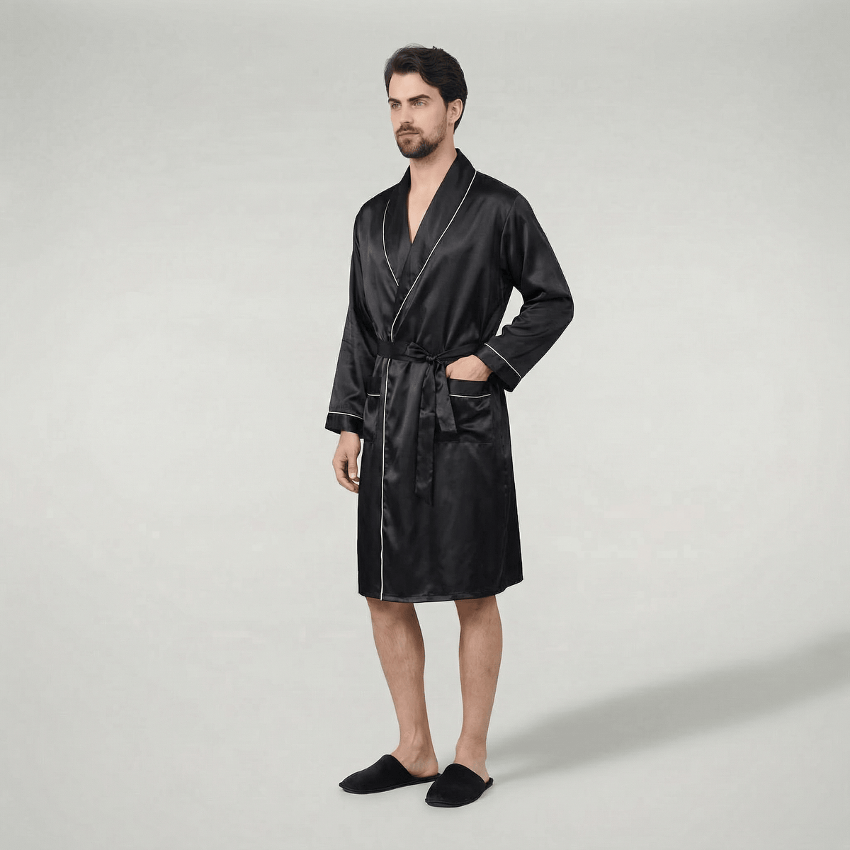 Peignoir Kimono Satin Homme